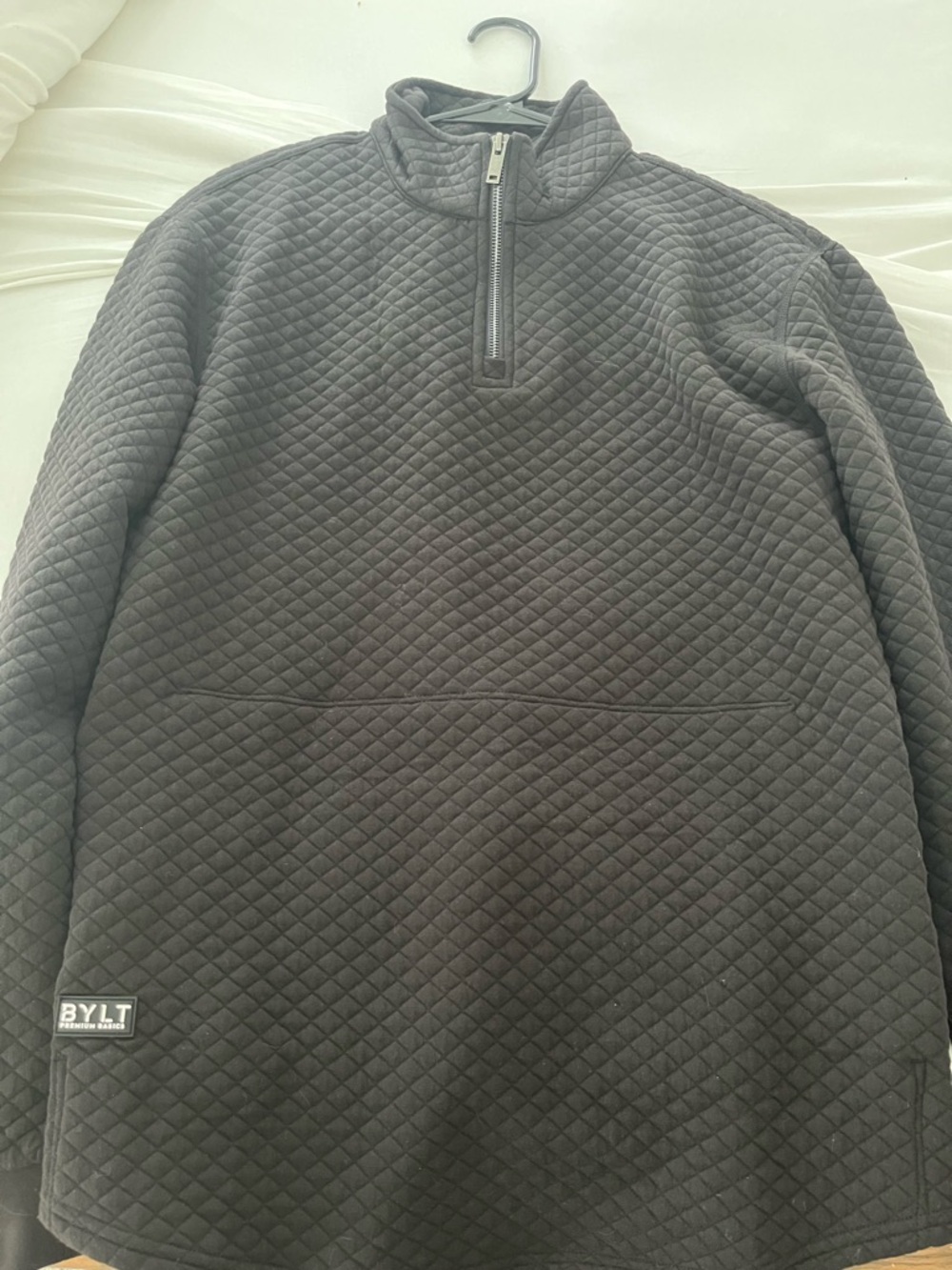 BYLT Padded Fairway Quarter Zip Golf Pullover Black Medium Men’s